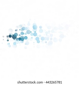 Bubbles Circle Dots Unique Blue Bright Vector Background
