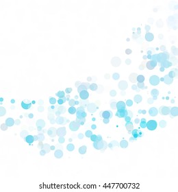 Bubbles Circle Dots Unique Blue Bright Vector Background