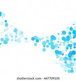 Bubbles Circle Dots Unique Blue Bright Vector Background