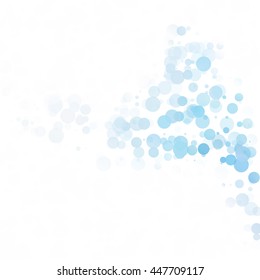 Bubbles Circle Dots Unique Blue Bright Vector Background