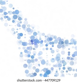 Bubbles Circle Dots Unique Blue Bright Vector Background