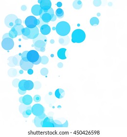 Bubbles Circle Dots Unique Blue Bright Vector Background