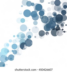 Bubbles Circle Dots Unique Blue Bright Vector Background