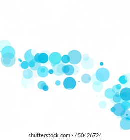 Bubbles Circle Dots Unique Blue Bright Vector Background