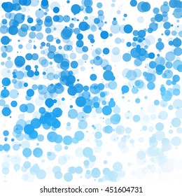 Bubbles Circle Dots Unique Blue Bright Vector Background