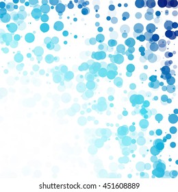 Bubbles Circle Dots Unique Blue Bright Vector Background