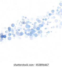 Bubbles Circle Dots Unique Blue Bright Vector Background