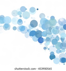 Bubbles Circle Dots Unique Blue Bright Vector Background