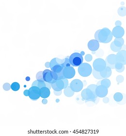 Bubbles Circle Dots Unique Blue Bright Vector Background