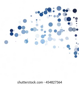 Bubbles Circle Dots Unique Blue Bright Vector Background