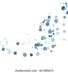 Bubbles Circle Dots Unique Blue Bright Vector Background