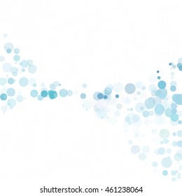 Bubbles Circle Dots Unique Blue Bright Vector Background