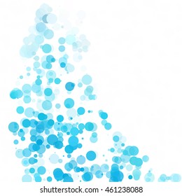 Bubbles Circle Dots Unique Blue Bright Vector Background
