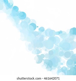 Bubbles Circle Dots Unique Blue Bright Vector Background