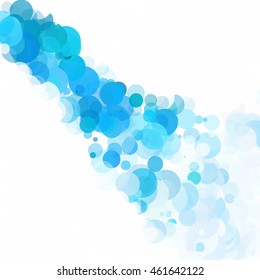 Bubbles Circle Dots Unique Blue Bright Vector Background
