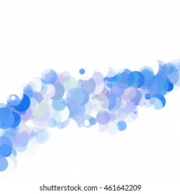 Bubbles Circle Dots Unique Blue Bright Vector Background