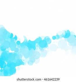 Bubbles Circle Dots Unique Blue Bright Vector Background