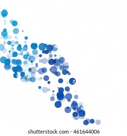 Bubbles Circle Dots Unique Blue Bright Vector Background