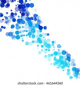 Bubbles Circle Dots Unique Blue Bright Vector Background