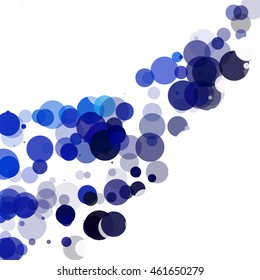 Bubbles Circle Dots Unique Blue Bright Vector Background