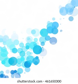 Bubbles Circle Dots Unique Blue Bright Vector Background