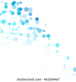 Bubbles Circle Dots Unique Blue Bright Vector Background