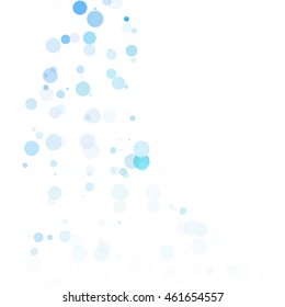 Bubbles Circle Dots Unique Blue Bright Vector Background