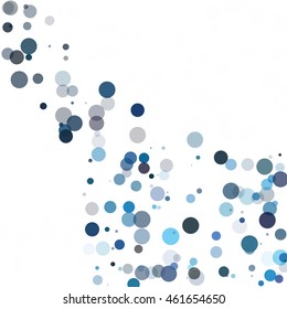 Bubbles Circle Dots Unique Blue Bright Vector Background