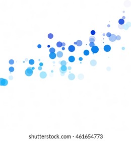 Bubbles Circle Dots Unique Blue Bright Vector Background