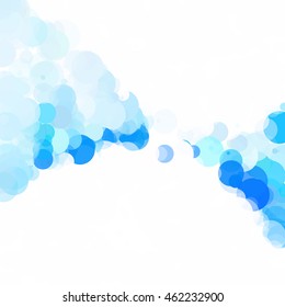 Bubbles Circle Dots Unique Blue Bright Vector Background