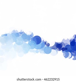 Bubbles Circle Dots Unique Blue Bright Vector Background