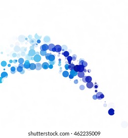 Bubbles Circle Dots Unique Blue Bright Vector Background