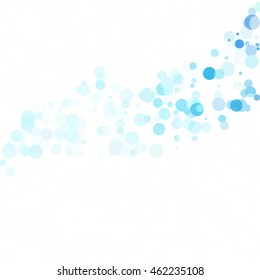 Bubbles Circle Dots Unique Blue Bright Vector Background