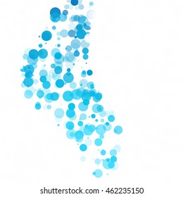 Bubbles Circle Dots Unique Blue Bright Vector Background