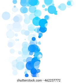 Bubbles Circle Dots Unique Blue Bright Vector Background
