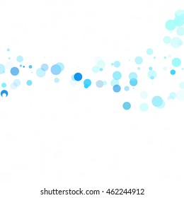 Bubbles Circle Dots Unique Blue Bright Vector Background