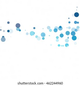 Bubbles Circle Dots Unique Blue Bright Vector Background