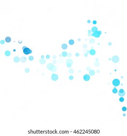 Bubbles Circle Dots Unique Blue Bright Vector Background