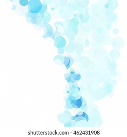 Bubbles Circle Dots Unique Blue Bright Vector Background