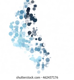 Bubbles Circle Dots Unique Blue Bright Vector Background