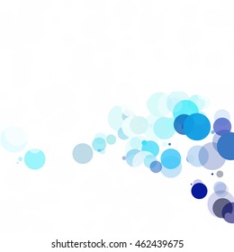 Bubbles Circle Dots Unique Blue Bright Vector Background