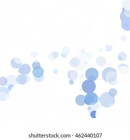Bubbles Circle Dots Unique Blue Bright Vector Background
