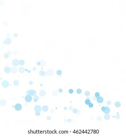 Bubbles Circle Dots Unique Blue Bright Vector Background