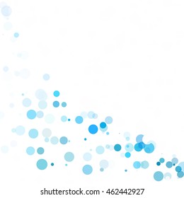 Bubbles Circle Dots Unique Blue Bright Vector Background