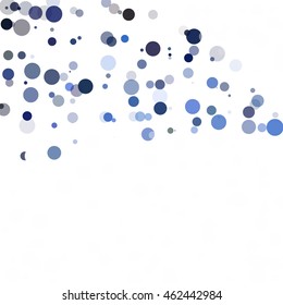 Bubbles Circle Dots Unique Blue Bright Vector Background