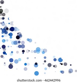 Bubbles Circle Dots Unique Blue Bright Vector Background