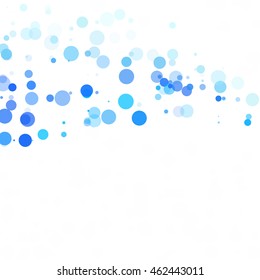 Bubbles Circle Dots Unique Blue Bright Vector Background