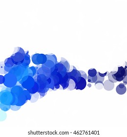 Bubbles Circle Dots Unique Blue Bright Vector Background