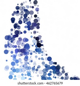 Bubbles Circle Dots Unique Blue Bright Vector Background