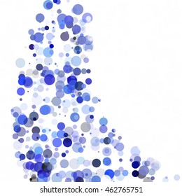Bubbles Circle Dots Unique Blue Bright Vector Background